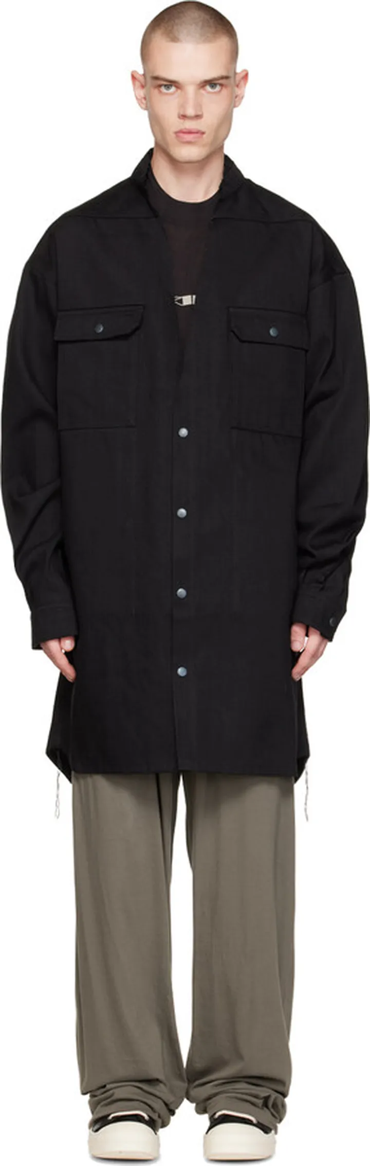 Rick Owens DRKSHDW Black Rivet Denim Jacket
