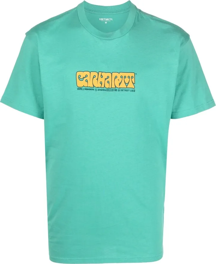 logo-print organic-cotton T-shirt