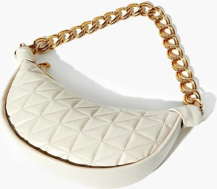 Quilted Faux Leather Shoulder Bag