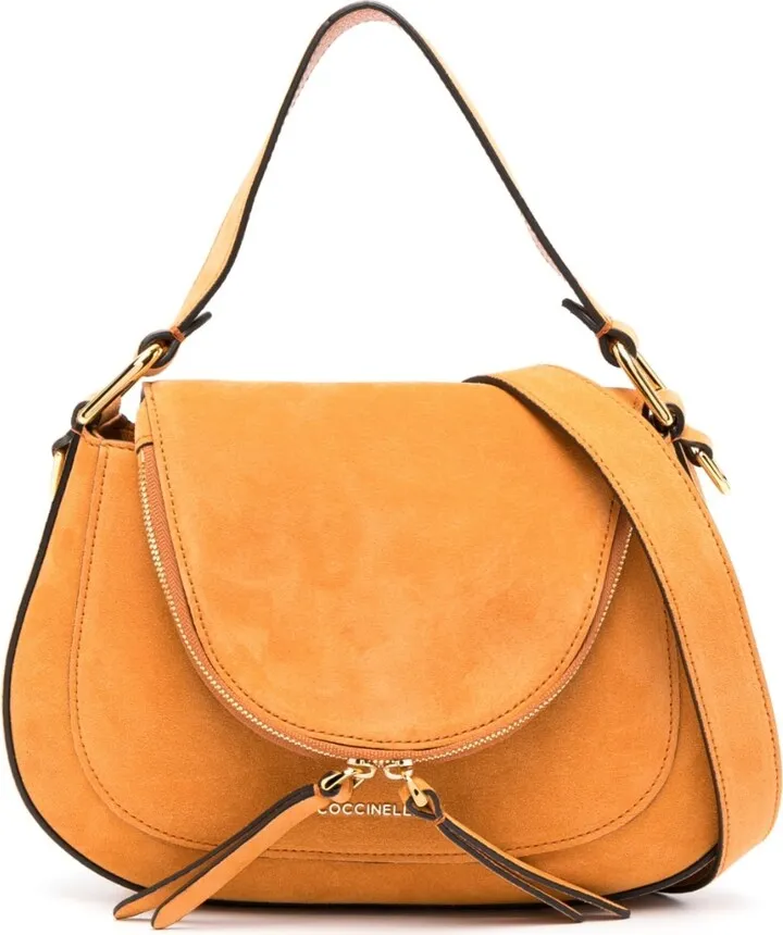 Sole suede shoulder bag