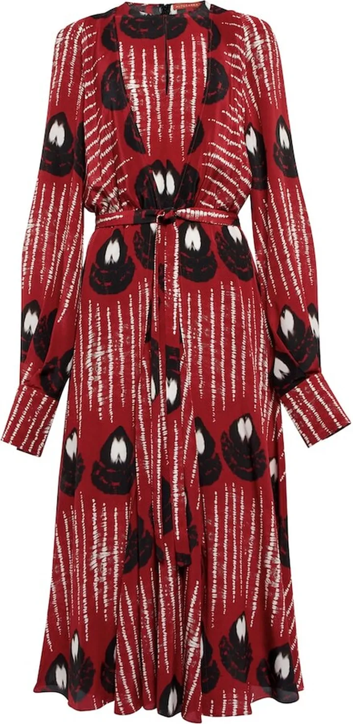 Peirene printed silk maxi dress