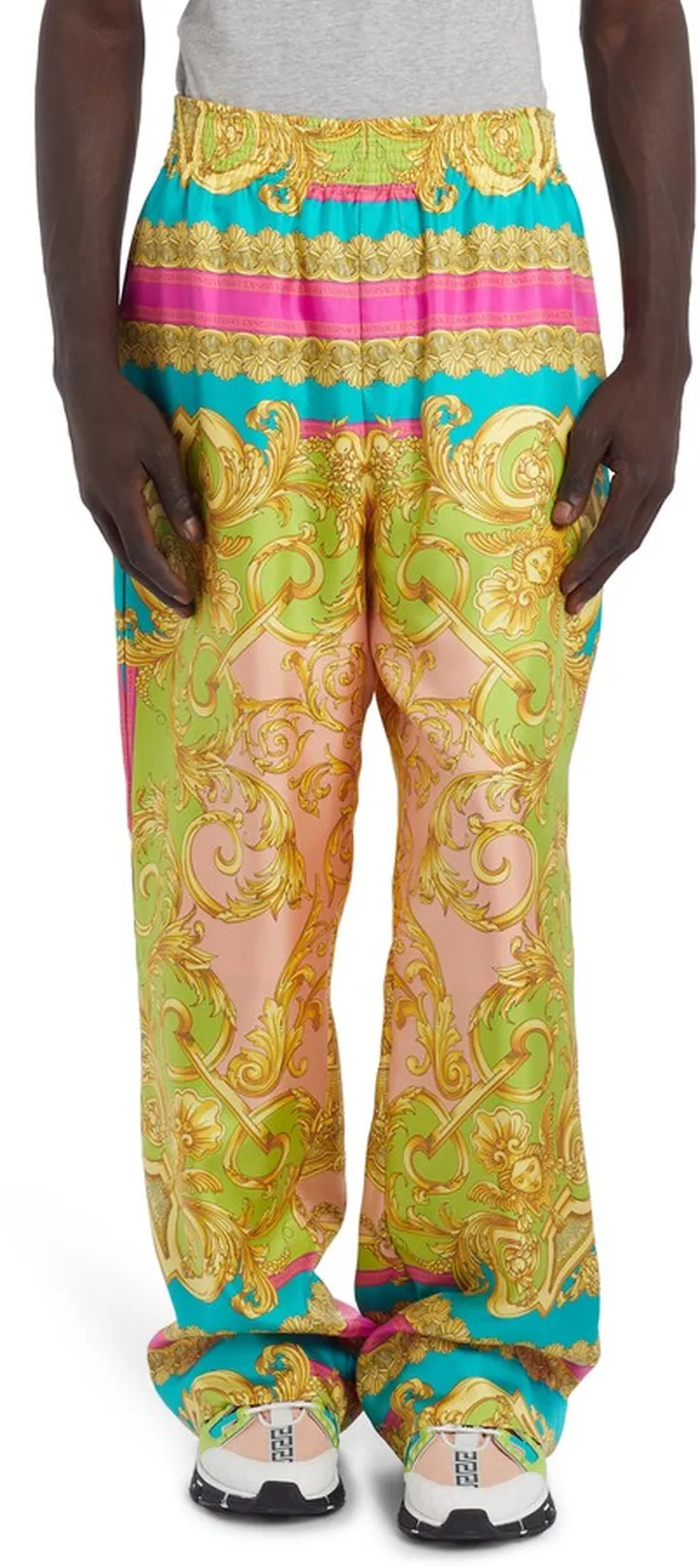 Barocco Goddess Silk Pajama Pants