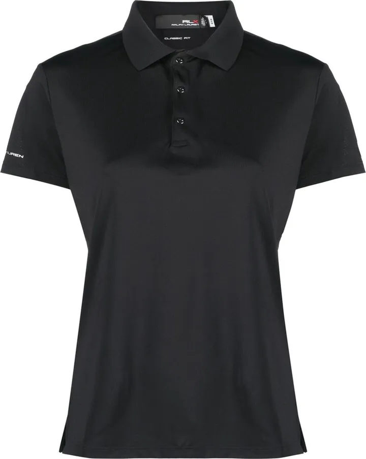 Black Piqué Golf Polo Shirt
