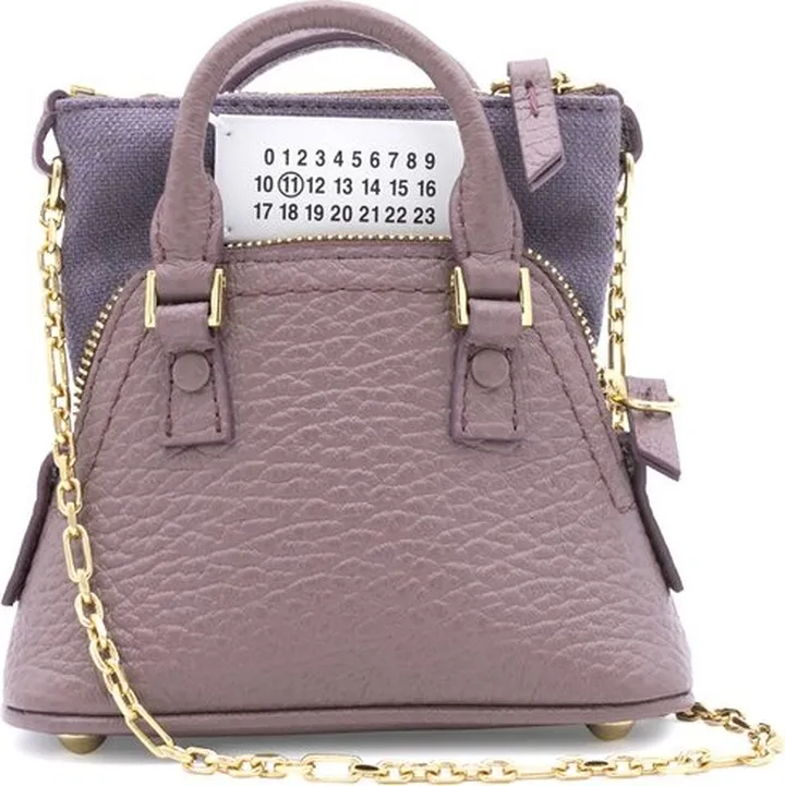 Maison Margiela Numbers-Patch Zipped Mini Shoulder Bag