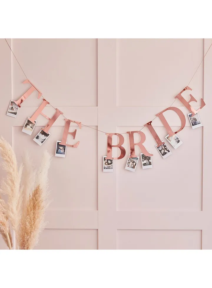 Rose Gold The Bride Peg Bunting