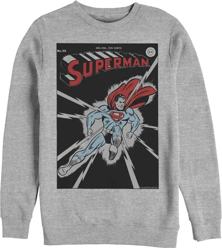 Men's Superman No.32 Comic Cover Sweatshirt - Athletic Heather - Small