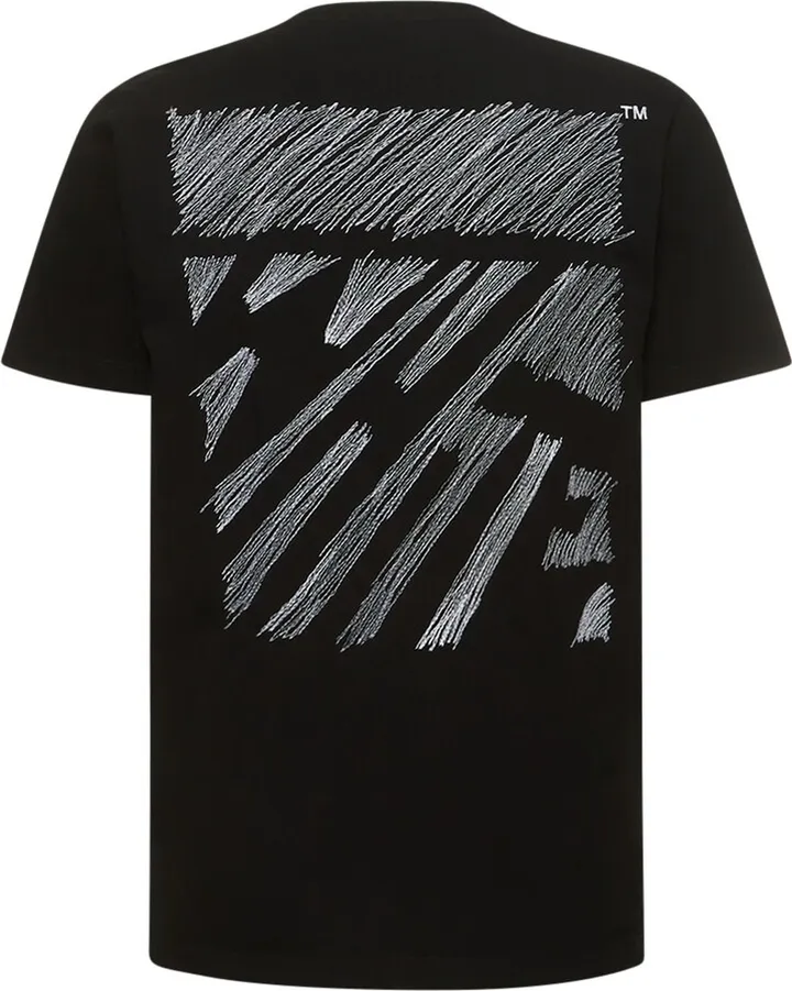 Scribble diagonal cotton jersey t-shirt