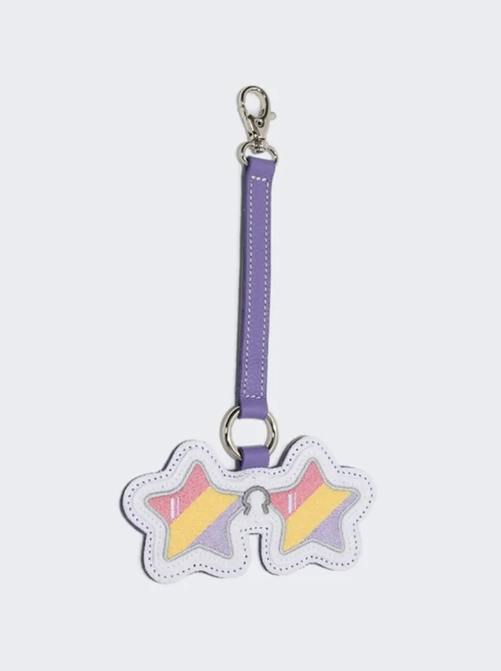 X Elton John Star Glasses Charm Lavender