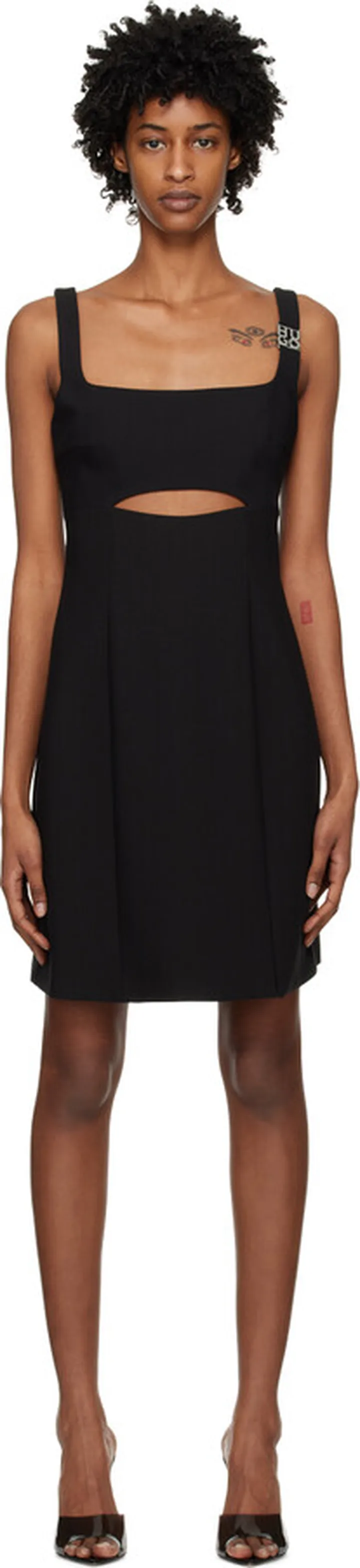 Hugo Black Slim-Fit Minidress