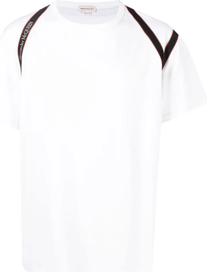 harness-tape cotton T-shirt