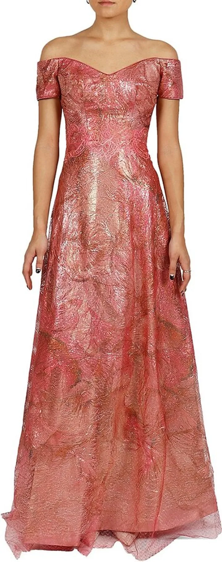 Sequin Off The Shoulder Gown