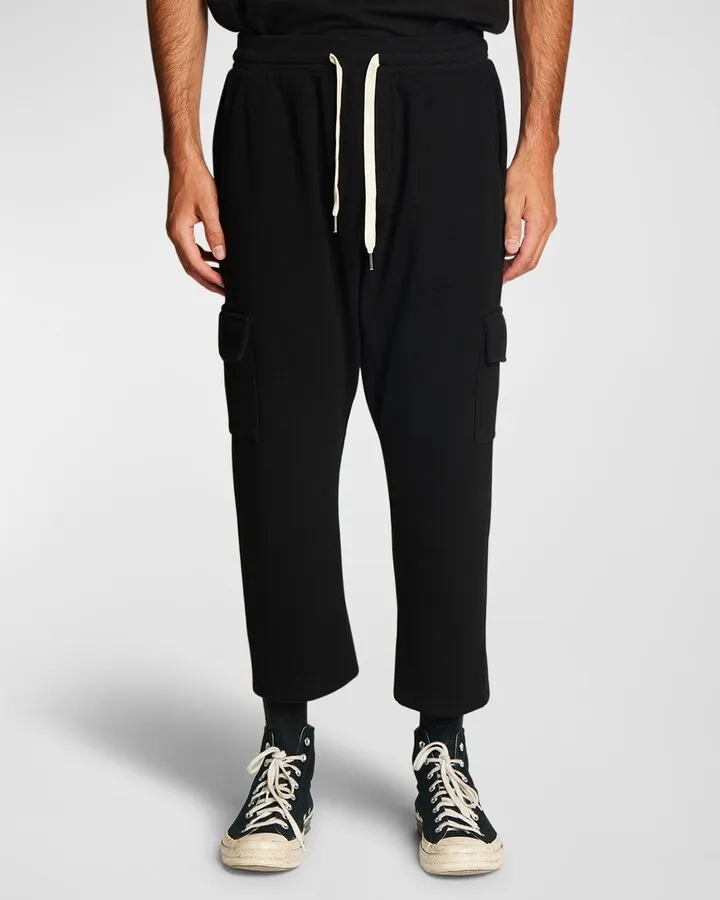 Men's Drop Crotch Cargo Sweatpants