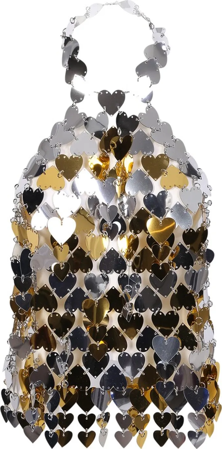 Heart-paillettes Halterneck Top