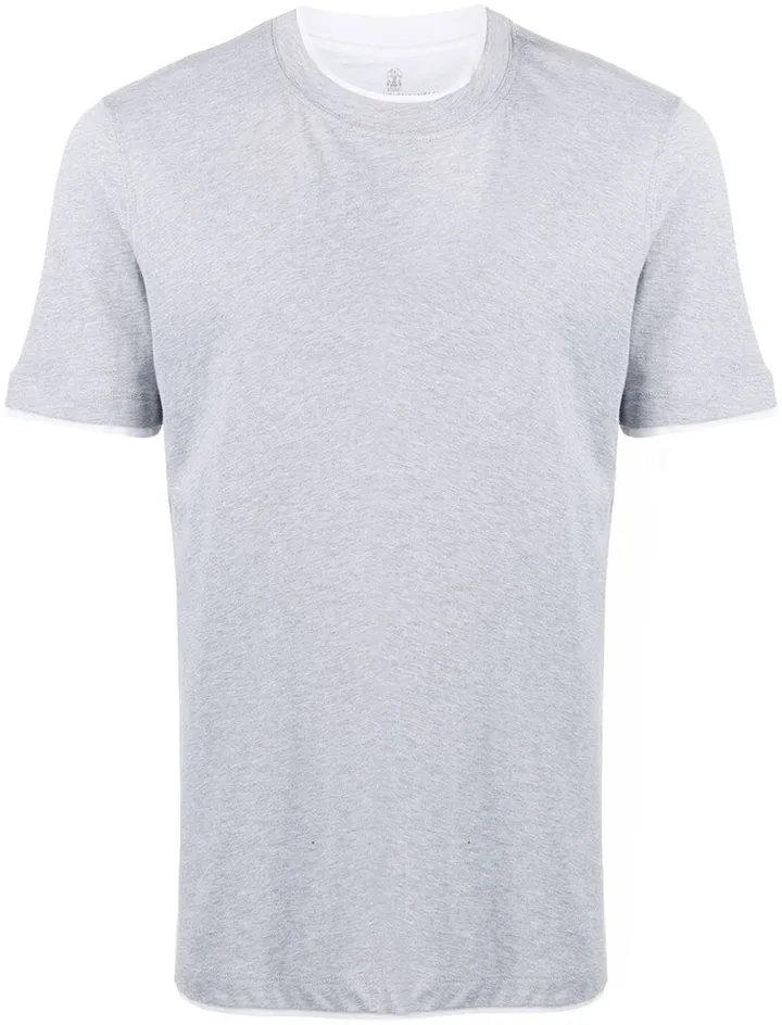 contrast-trim T-shirt