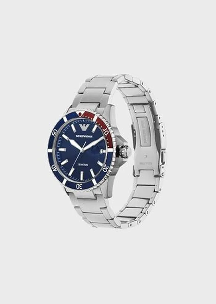 Three-Hand Stainless Steel Watch