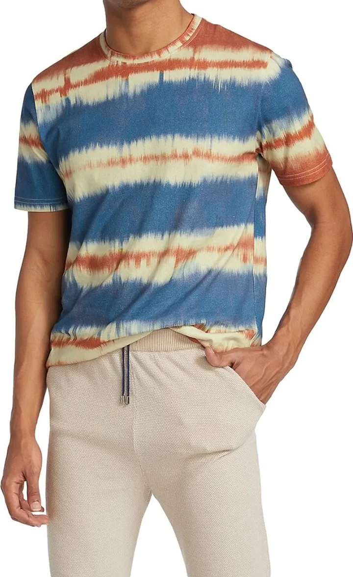Slim-Fit Watercolor Print Cotton T-Shirt
