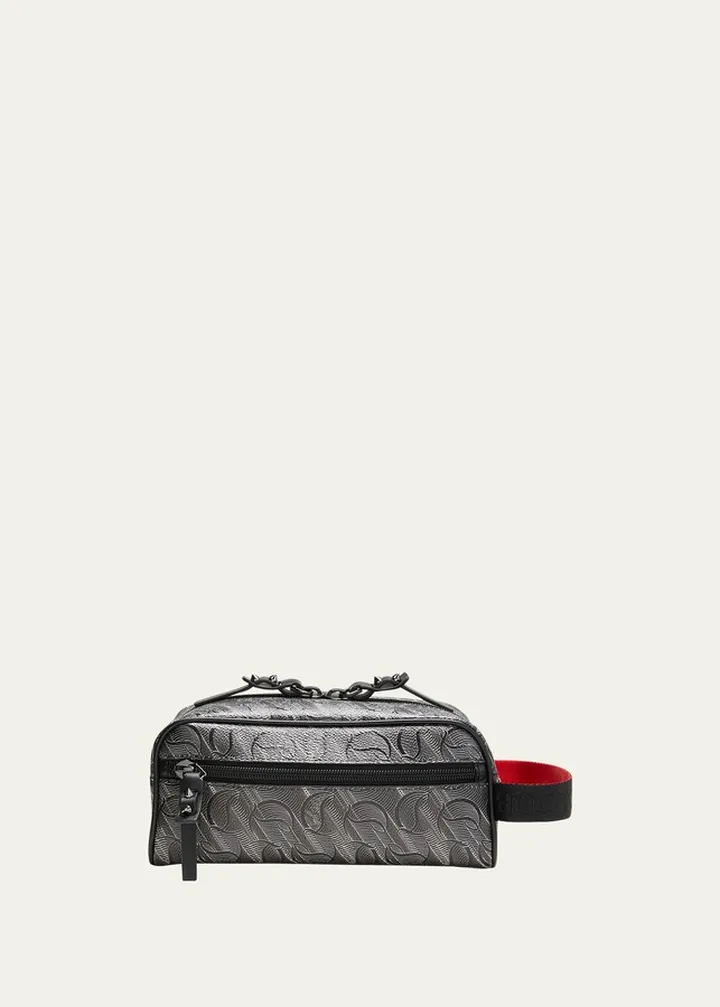 Men's Blaster Leather Monogram Pouch Bag