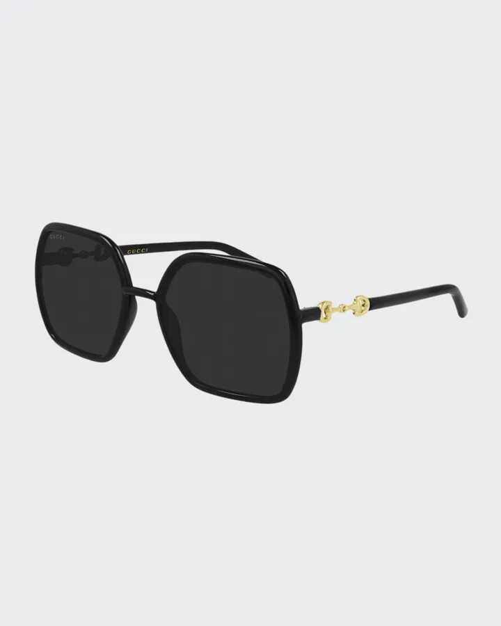 Oversized Geometric Injected Plastic Sunglasses