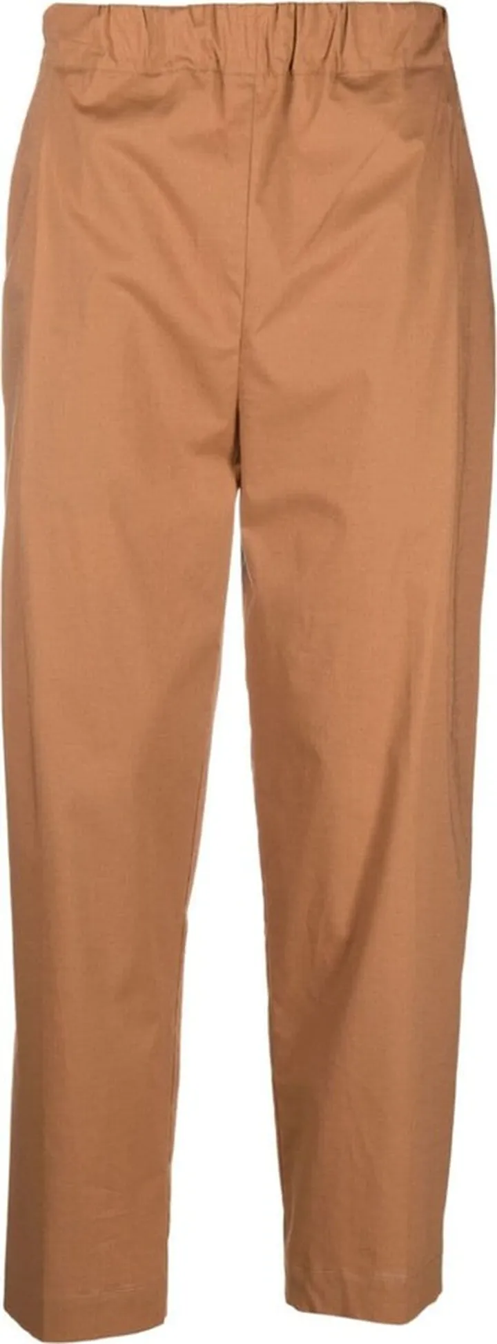 Stretch-Cotton Tapered Trousers