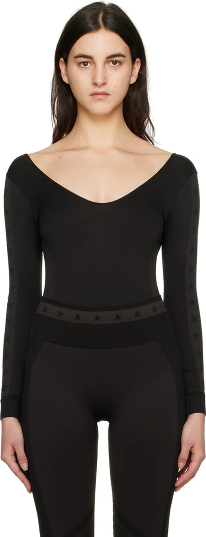 Golden Goose Black Jacquard Bodysuit
