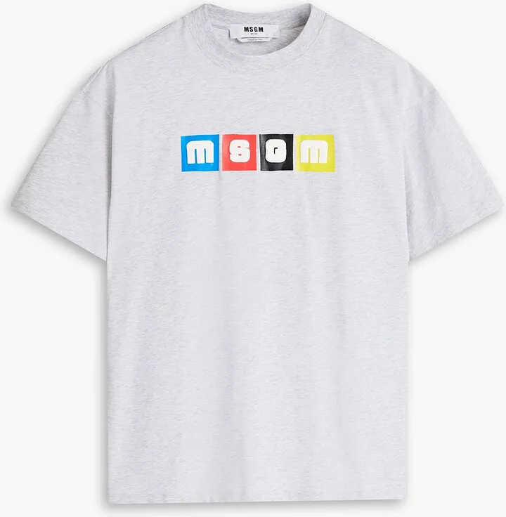 Printed cotton-jersey T-shirt