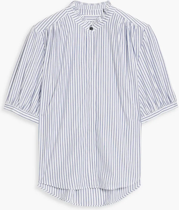 Jordan striped cotton-poplin shirt