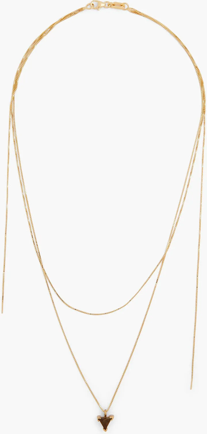 24-Karat Gold-Plated Tiger's Eye Necklace
