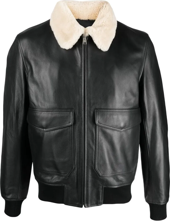 Zip-Up Leather Jacket