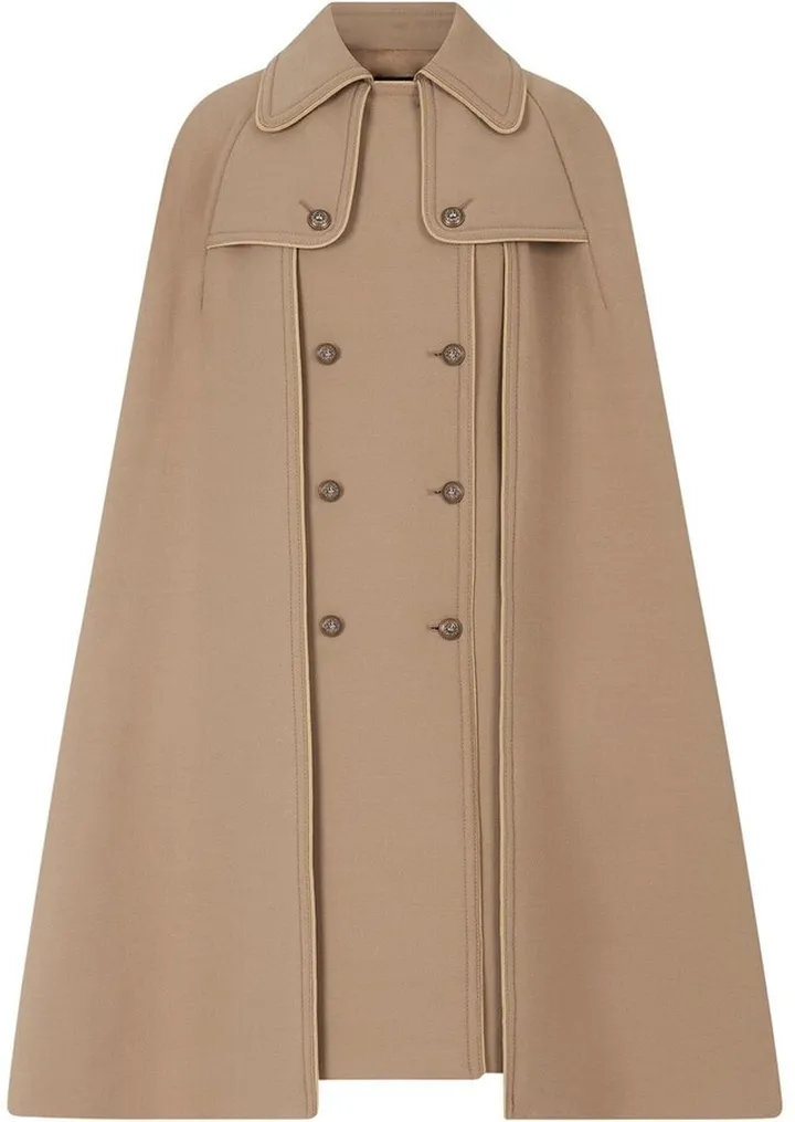 Double-Breasted Cape Coat