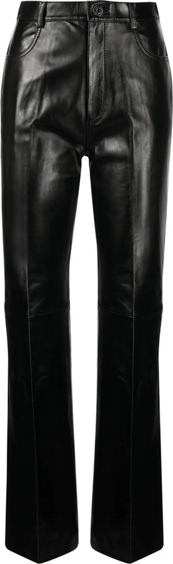 Dumont straight-leg leather trousers