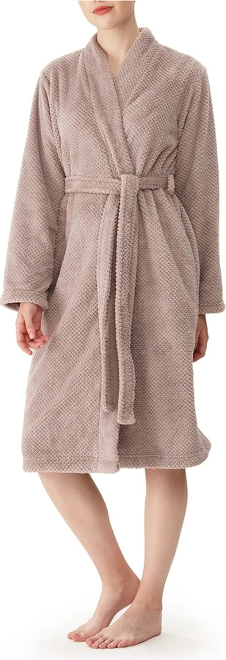 Berkshire Women's Primalush Honeycomb Dobby Textured Belted Robe