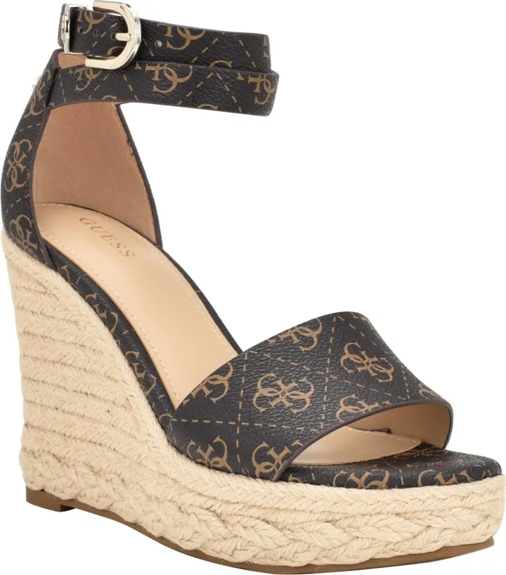 Guess Women's Hidy Fashion Espadrille Wedge Sandals Women's Shoes