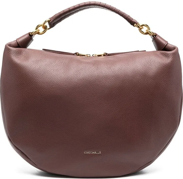 Half-Moon Leather Tote Bag