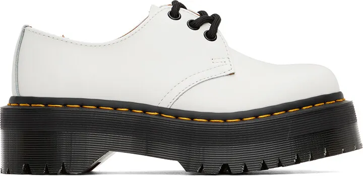 Dr. Martens White 1461 Quad Derbys