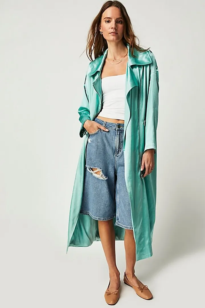 Satin Moto Trench by Free People