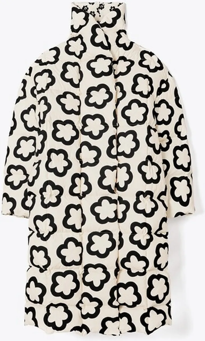 Oversized Printed Down Coat