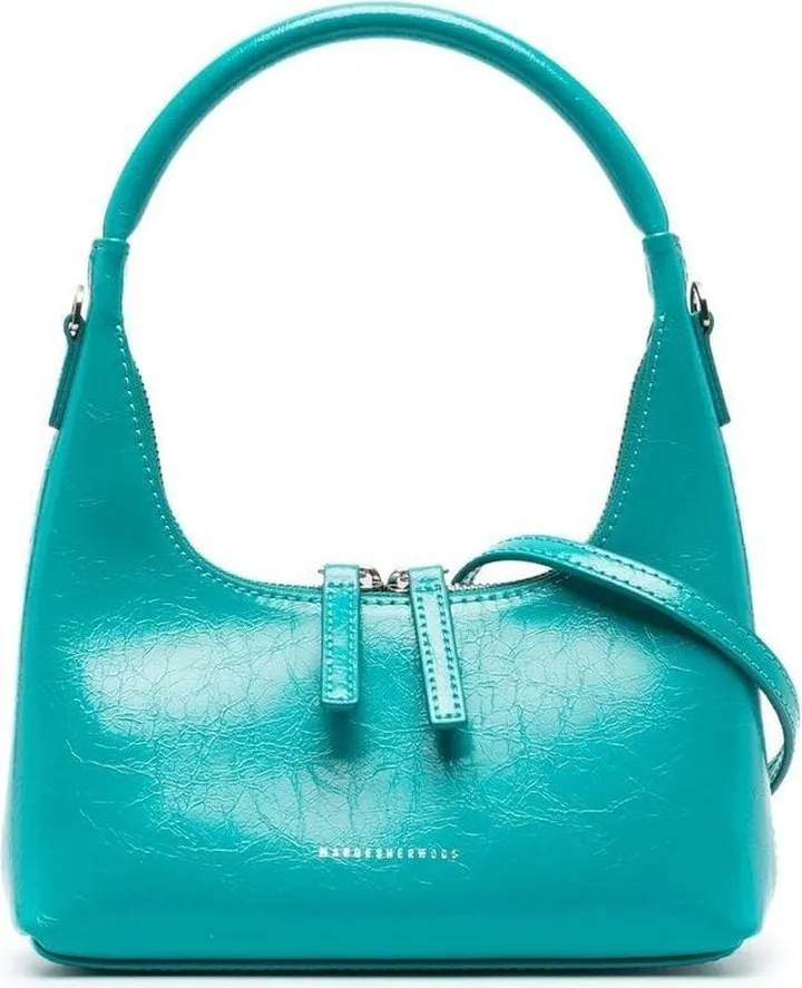 Logo-Print Calf-Leather Shoulder Bag