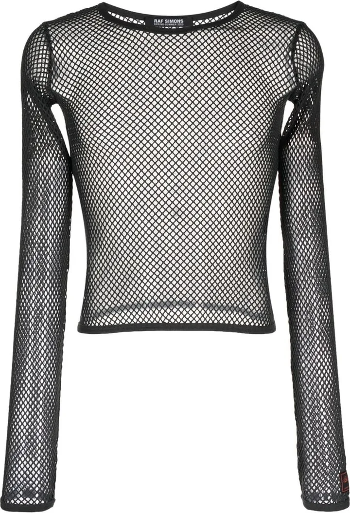 fishnet long-sleeve T-shirt