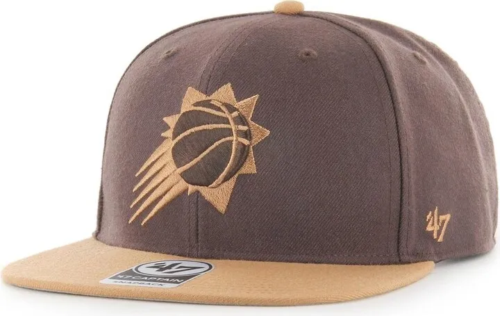 Men's '47 Brand Brown Phoenix Suns No Shot Two-Tone Captain Snapback Hat