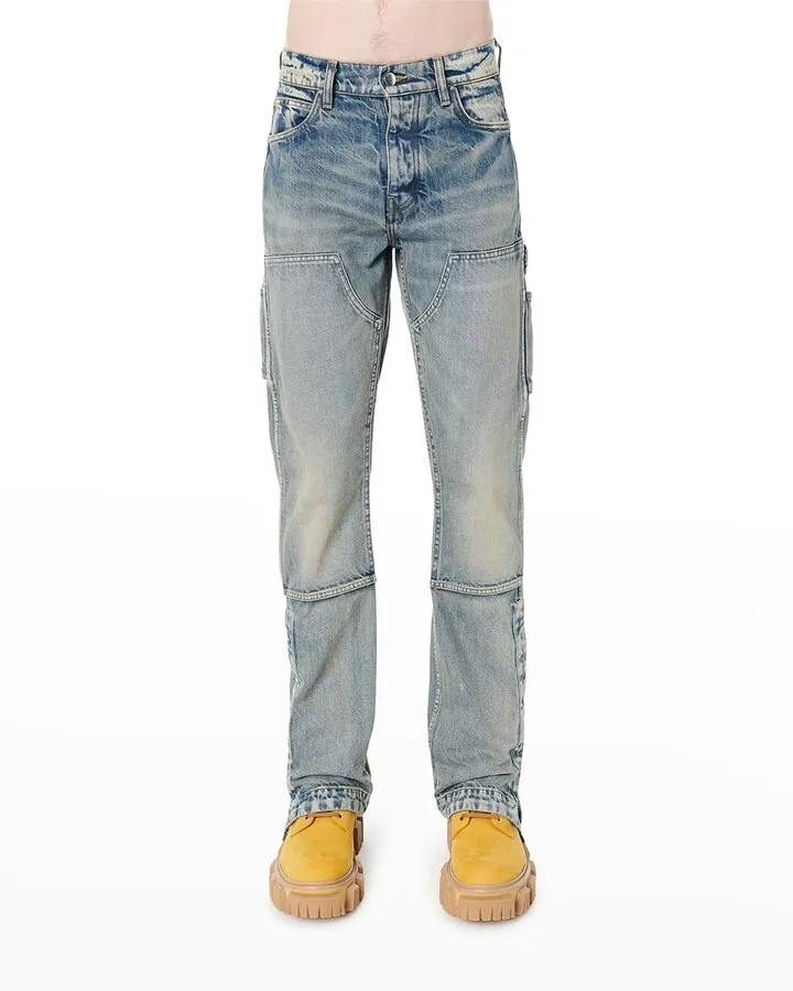 Men's Double-Knee Denim Carpenter Pants