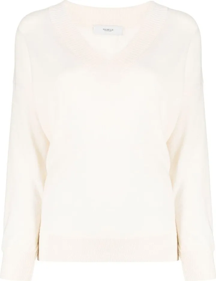 V-neck long sleeve jumper