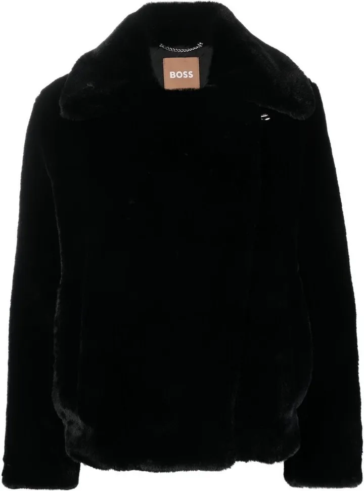 Faux-Fur Off-Centre Fastening Jacket