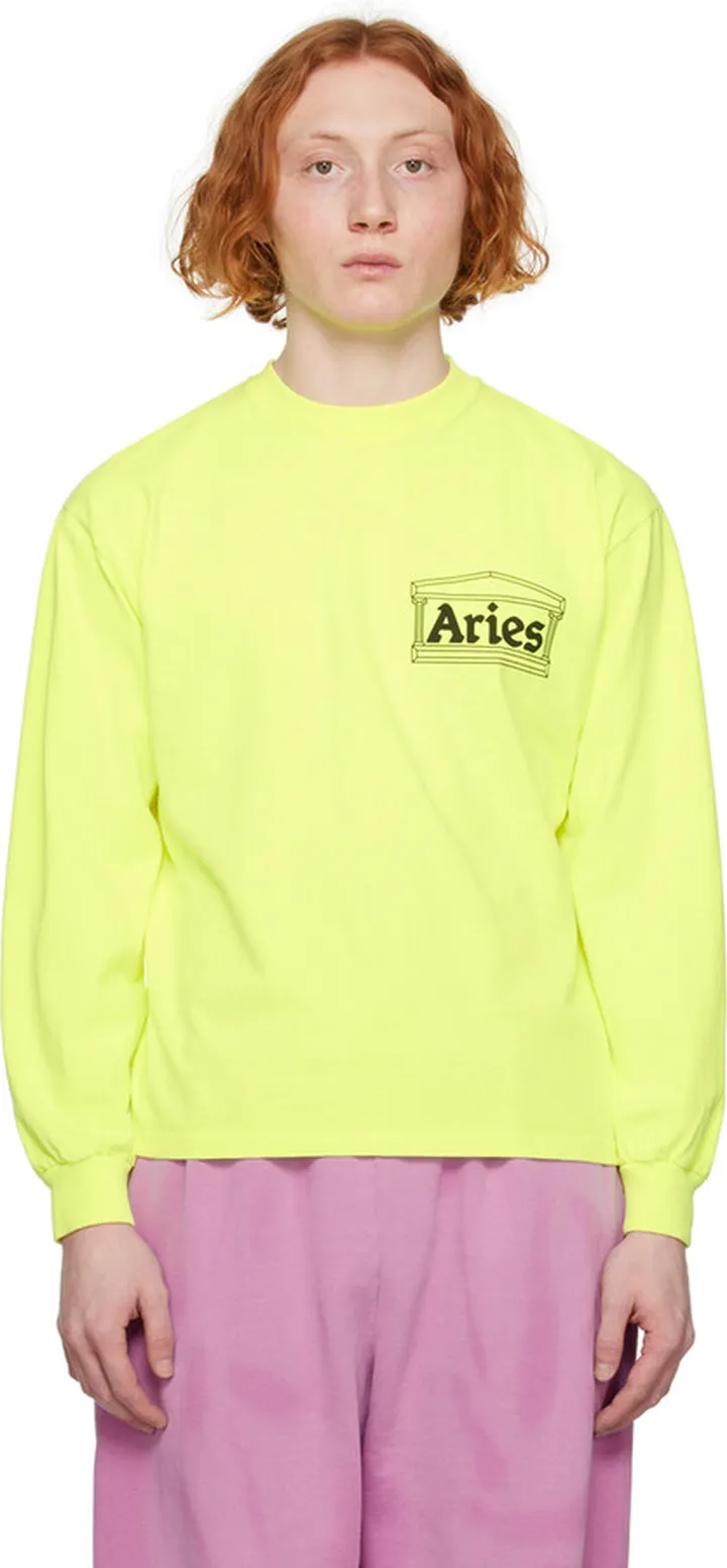 Aries Yellow Temple Long Sleeve T-Shirt