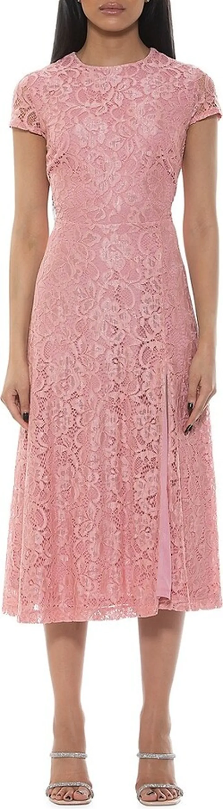 Riley Lace Fit & Flare Midi Dress