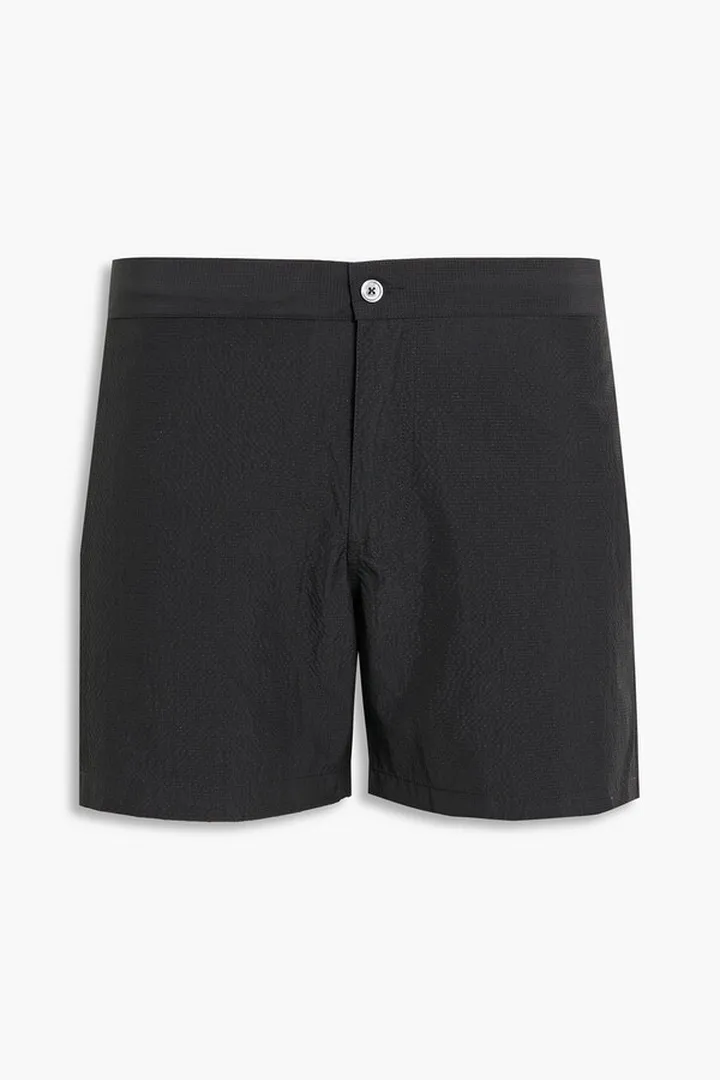 Roman short-length seersucker swim shorts