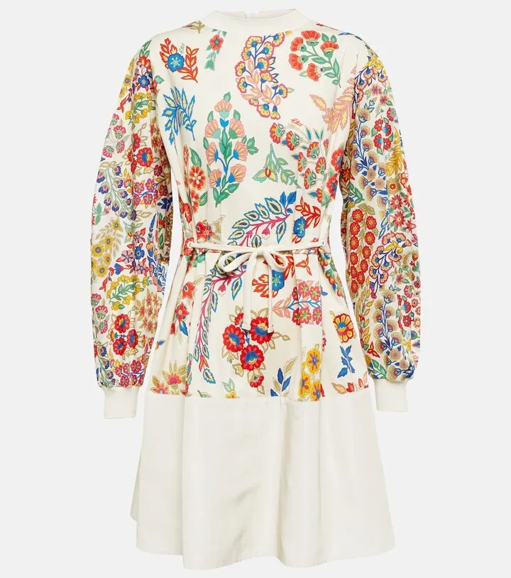 Paisley cotton jersey minidress