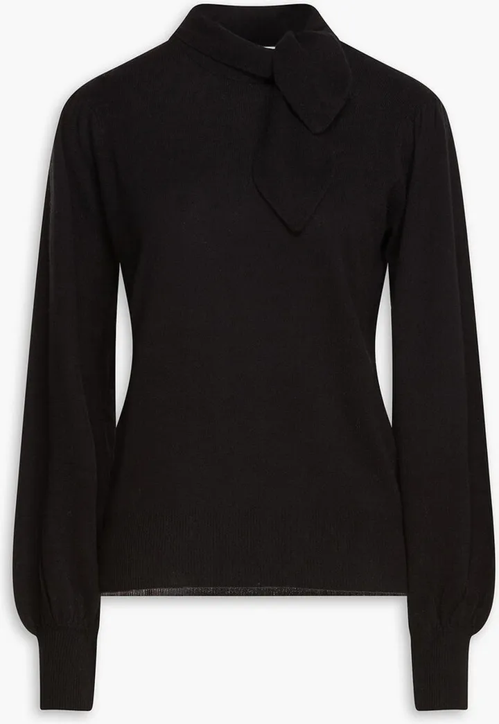 Knotted cashmere turtleneck sweater