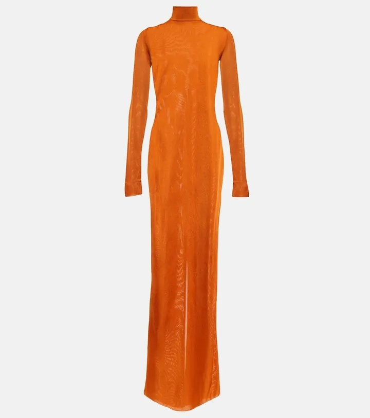 Turtleneck maxi dress