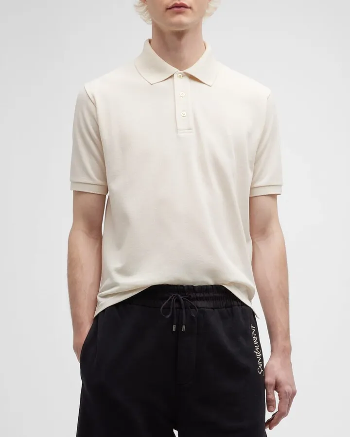 Men's Tonal YSL Polo Shirt
