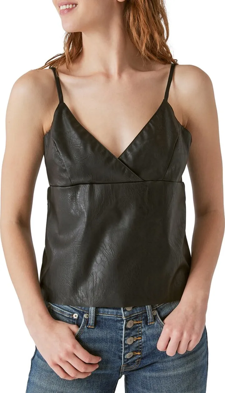 Faux Leather Camisole